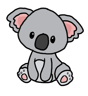 easy step by step babykoala drawing - EasystepDrawing