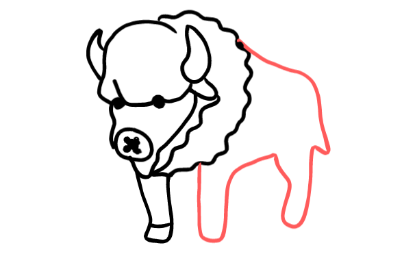  how to draw step by step bison drawing easy  - EasystepDrawing