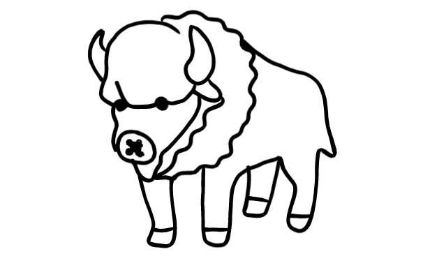  how to draw step by step bison drawing easy  - EasystepDrawing