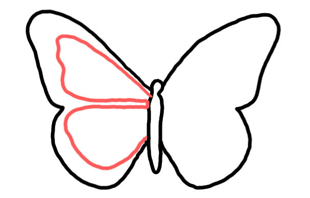  how to draw step by step butterfly drawing easy  - EasystepDrawing