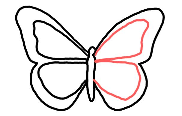  how to draw step by step butterfly drawing easy  - EasystepDrawing