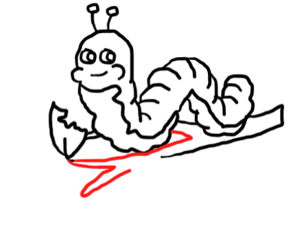  how to draw step by step caterpillar drawing easy  - EasystepDrawing