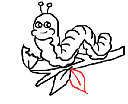  how to draw step by step caterpillar drawing easy  - EasystepDrawing