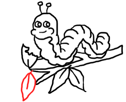  how to draw step by step caterpillar drawing easy  - EasystepDrawing