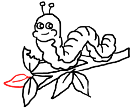  how to draw step by step caterpillar drawing easy  - EasystepDrawing