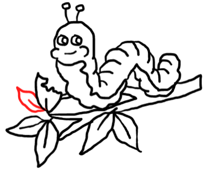  how to draw step by step caterpillar drawing easy  - EasystepDrawing