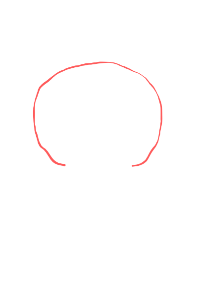  how to draw Cute Penguin in easy steps - step number : 1 - Easy Step Drawing