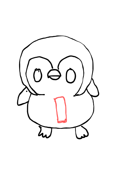  how to draw Cute Penguin in easy steps - step number : 7 - Easy Step Drawing