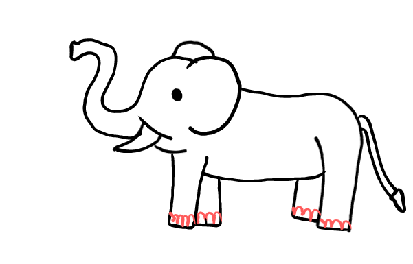  how to draw step by step elephant drawing easy  - EasystepDrawing