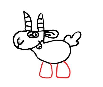  how to draw step by step goat drawing easy  - EasystepDrawing