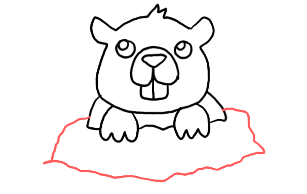  how to draw step by step groundhog drawing easy  - EasystepDrawing