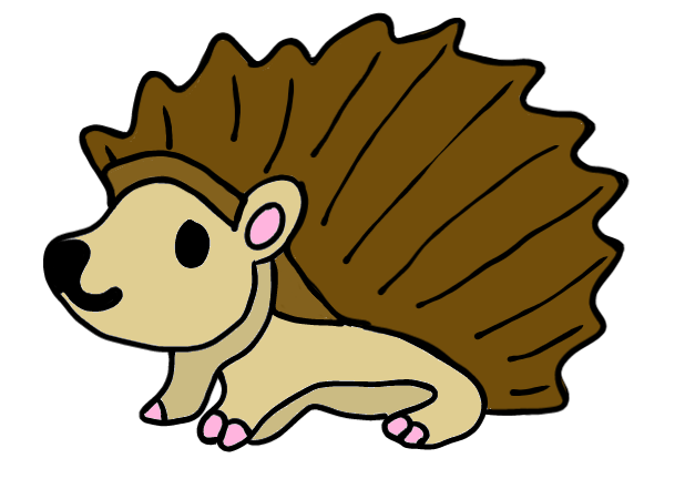 easy step by step hedgehog drawing - EasystepDrawing