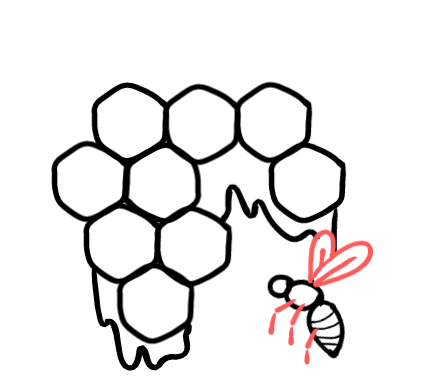  how to draw step by step honeycomb drawing easy  - EasystepDrawing