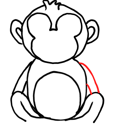  how to draw step by step monkey drawing easy  - EasystepDrawing