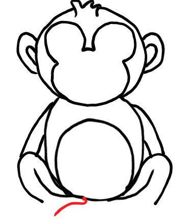  how to draw step by step monkey drawing easy  - EasystepDrawing