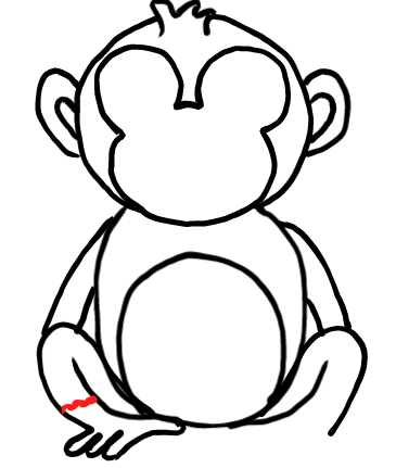  how to draw step by step monkey drawing easy  - EasystepDrawing