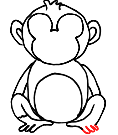  how to draw step by step monkey drawing easy  - EasystepDrawing