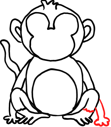  how to draw step by step monkey drawing easy  - EasystepDrawing