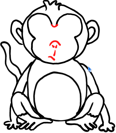  how to draw step by step monkey drawing easy  - EasystepDrawing