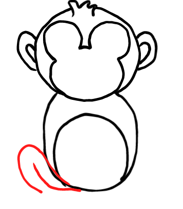  how to draw step by step monkey drawing easy  - EasystepDrawing