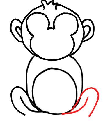  how to draw step by step monkey drawing easy  - EasystepDrawing