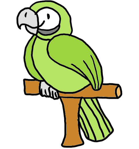 easy step by step parrot drawing - EasystepDrawing