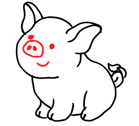  how to draw step by step pig drawing easy  - EasystepDrawing