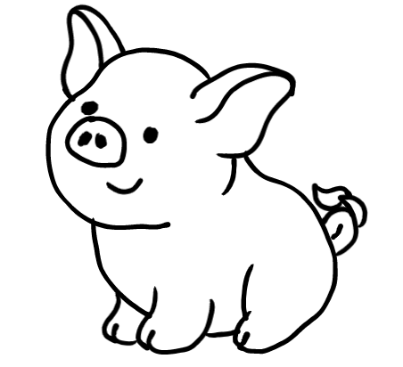  how to draw step by step pig drawing easy  - EasystepDrawing