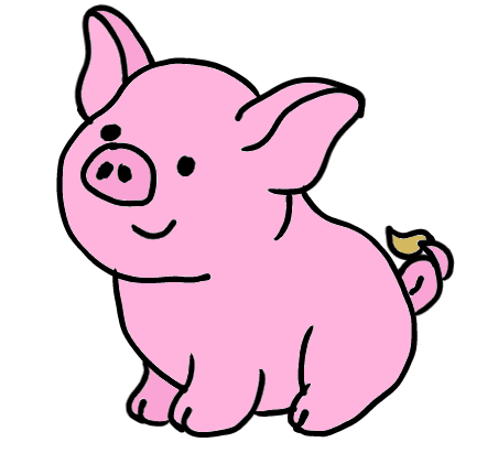 easy step by step pig drawing - EasystepDrawing