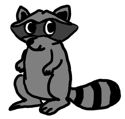 easy step by step racoon drawing - EasystepDrawing