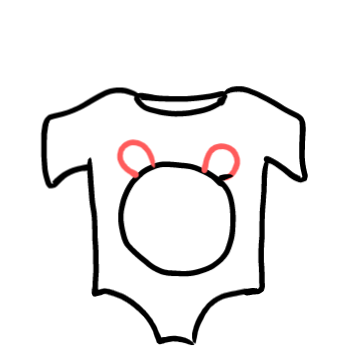  how to draw step by step babybodysuit drawing easy  - EasystepDrawing