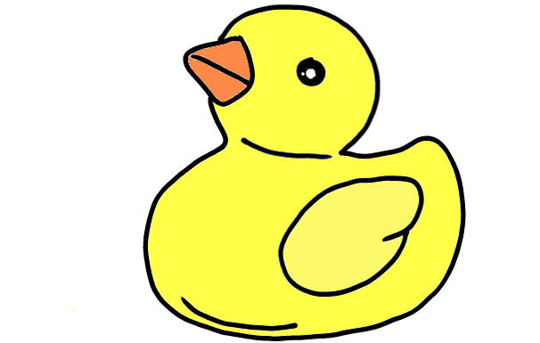 easy step by step rubberduck drawing - EasystepDrawing