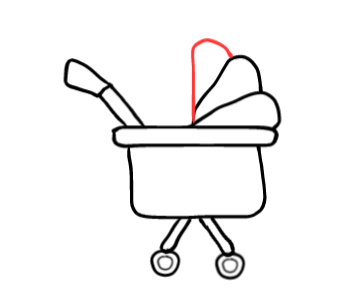  how to draw step by step stroller drawing easy  - EasystepDrawing