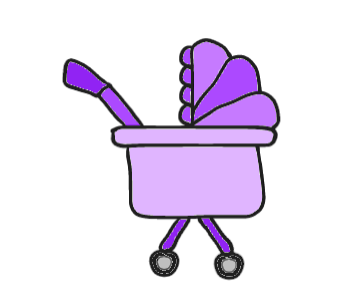 easy step by step stroller drawing - EasystepDrawing