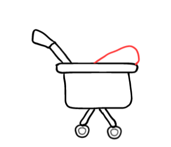  how to draw step by step stroller drawing easy  - EasystepDrawing