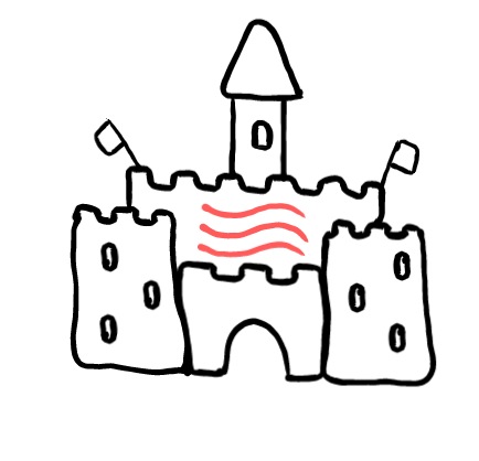  how to draw step by step sandcastle drawing easy  - EasystepDrawing