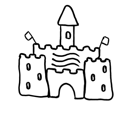  how to draw step by step sandcastle drawing easy  - EasystepDrawing