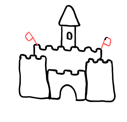  how to draw step by step sandcastle drawing easy  - EasystepDrawing