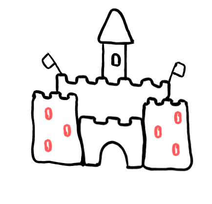  how to draw step by step sandcastle drawing easy  - EasystepDrawing