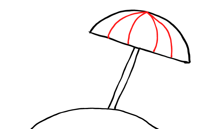  how to draw step by step umbrella drawing easy  - EasystepDrawing