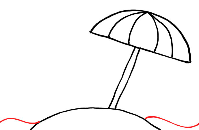  how to draw step by step umbrella drawing easy  - EasystepDrawing