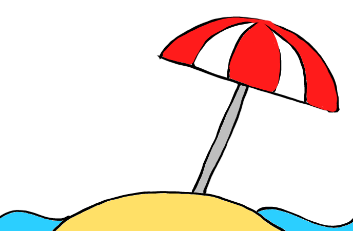 easy step by step umbrella drawing - EasystepDrawing