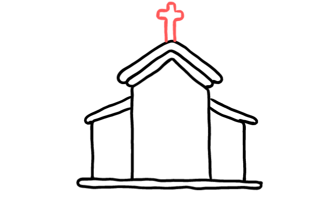  how to draw step by step church drawing easy  - EasystepDrawing