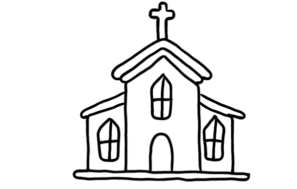  how to draw step by step church drawing easy  - EasystepDrawing