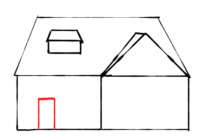  how to draw step by step house drawing easy  - EasystepDrawing