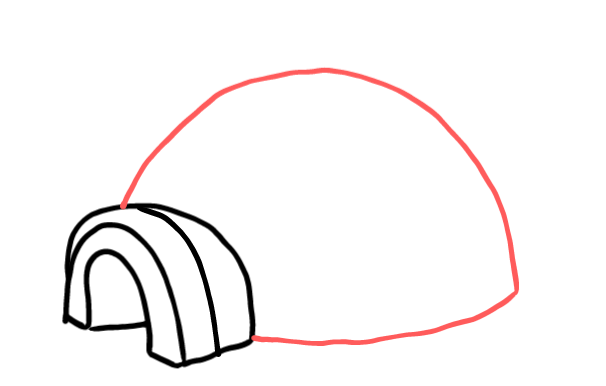  how to draw step by step igloo drawing easy  - EasystepDrawing