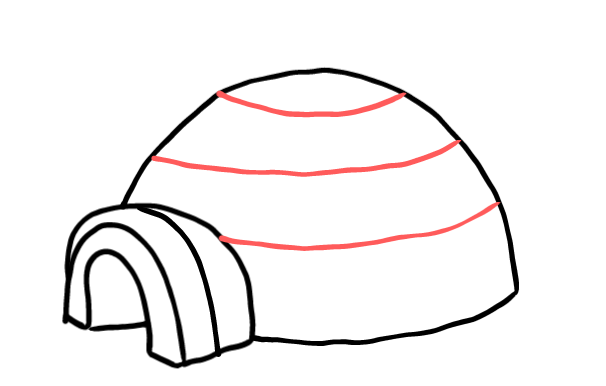  how to draw step by step igloo drawing easy  - EasystepDrawing