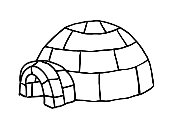  how to draw step by step igloo drawing easy  - EasystepDrawing