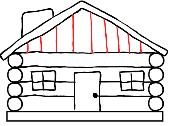  how to draw step by step logcabin drawing easy  - EasystepDrawing