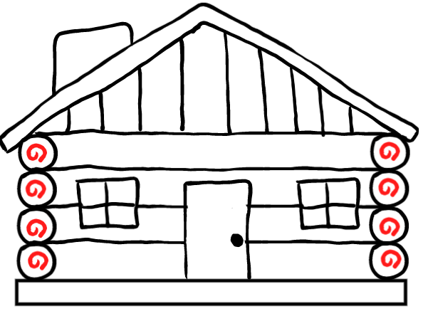  how to draw step by step logcabin drawing easy  - EasystepDrawing